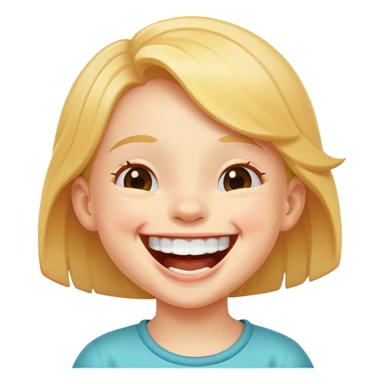 child laughing with a big smile, cheerful and joyful sticker