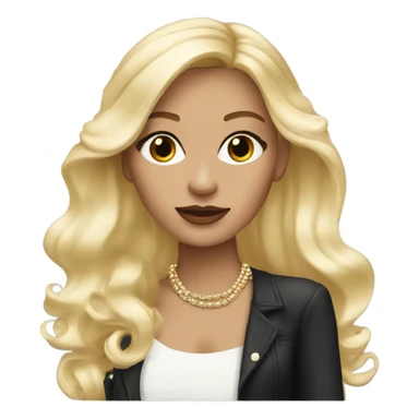 Hot girly blonde wearing Chanel sticker