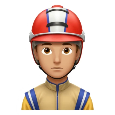horse jockey male face sticker