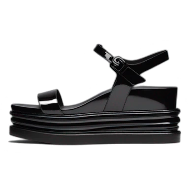 Ysl heel sandal TRIBUTE PLATFORM SANDAL black PATENT LEATHER sticker