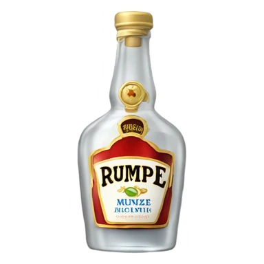 Bottle of rumple minze alcohol sticker