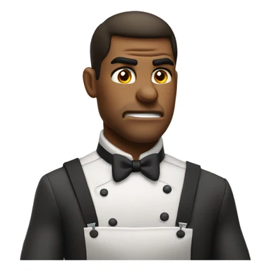 Super angry waiter because he’s not getting paid right sticker