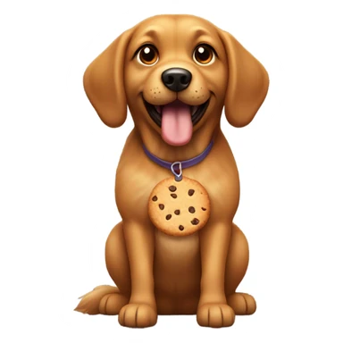 Dog eating cookies sticker
