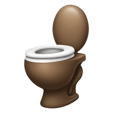 Poop emoji sitting on a toilet  sticker