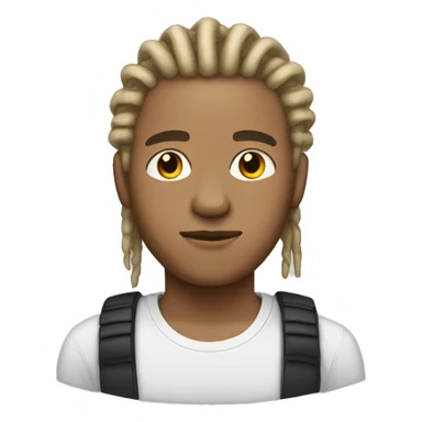 light skin man with short dreads sticker