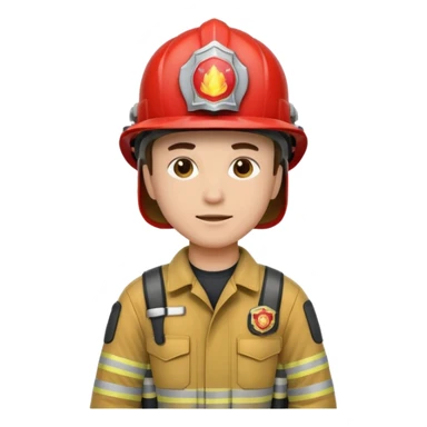 Firefighter wearing helmets sticker