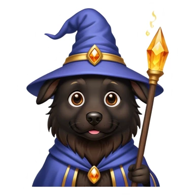 black dog Wizard sticker