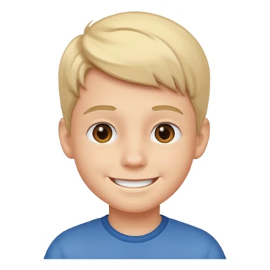 smiling male kid sticker