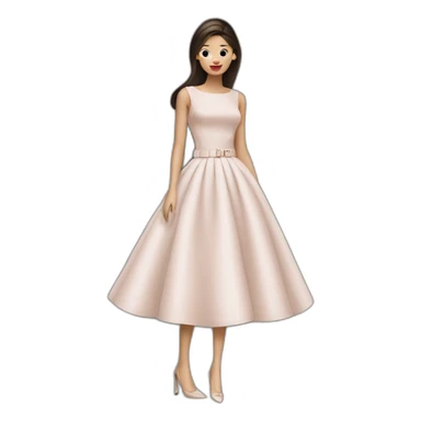Brunette lady Dior dress  sticker