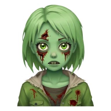 Anime Green ZombieGirl She/Her sticker