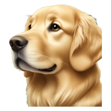 christmas golden retriever with christmas tree  sticker