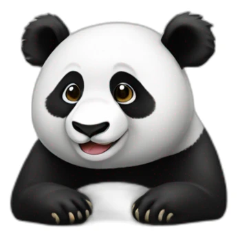 Cœur panda sticker