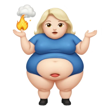 Fat girl farting sticker