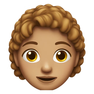 ugly girl with freckles with brown hair sticker