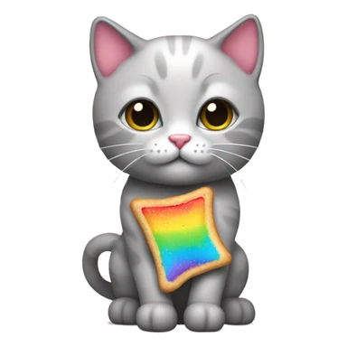 Rainbow poptart kitty sticker