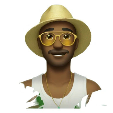 tropical music vibe sticker