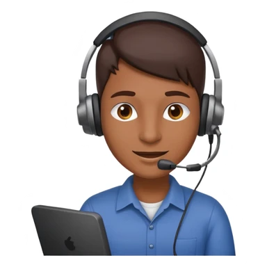 phone scammer in sketchy call center from pakistan with smirk and brown skin sticker