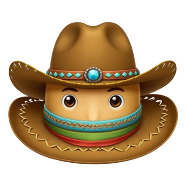 hazme un sombrero vaquero solo el sombrero sin persona usándolo ni nada sticker