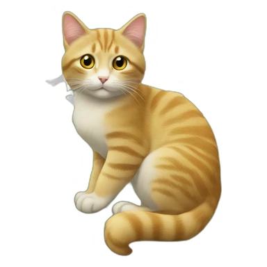 Un chat percher sur un arbre sticker