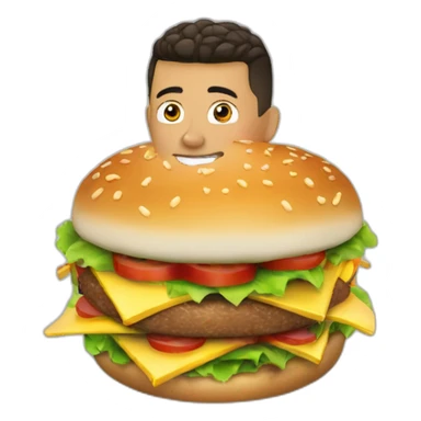 Ronaldo qui manger un hamburger sticker