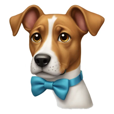 dog with a bow tie  sticker