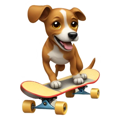 Dog skateboarding  sticker