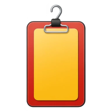 red and yellow refere card sticker