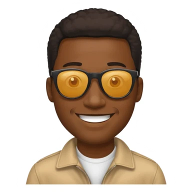 Sunglasses, black guy sticker