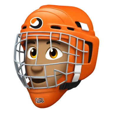 Hockey goalie with flyers touque  sticker