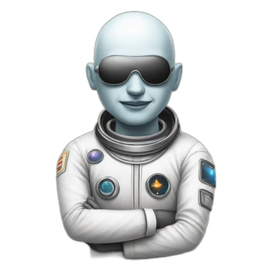 Bald-doctor-spaceman tattoo sticker