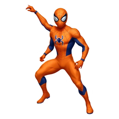 Spider-Man wearing a Denver Broncos NFL football uniform sticker