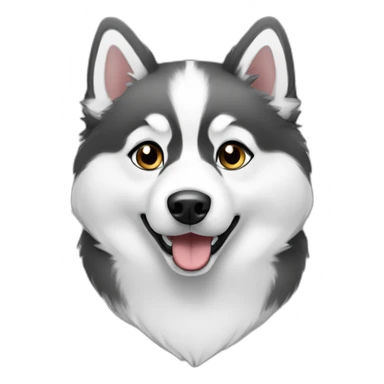 pomsky-black-and-white sticker