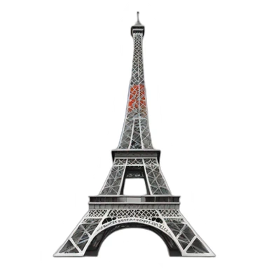 tour eiffel avec le drapeau de la france en fond sticker