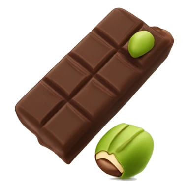 A bar of Dubai chocolate filled with Green pistachio cream sticker