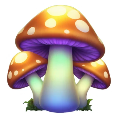 Multiple Magical mushrooms that glow  sticker