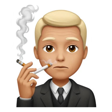 Emoji high smoking sticker