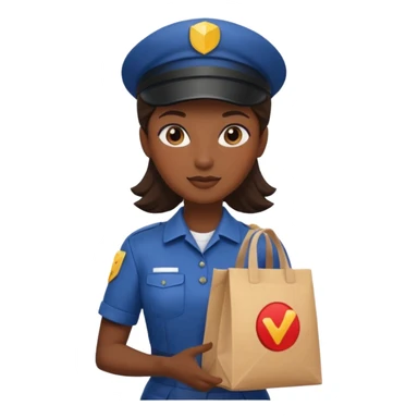 Food Delivery Courier woman sticker