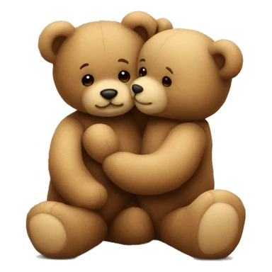 teddy bear kissing another teddy bear sticker