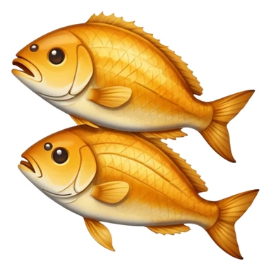 Fried fish sticker