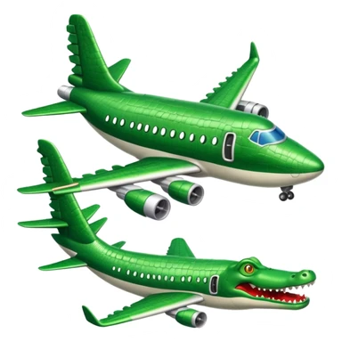 Un avión con cabeza de cocodrilo  sticker