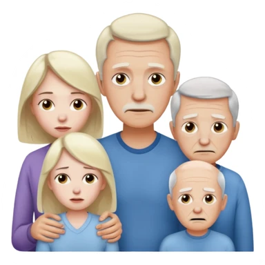 Ok keep this just change it a bit Standing next to the wife I want her brother to be sick and her parents are smiling and her grandfather is sick (no grandma) on the wife’s side. sticker