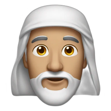 A face of Arabic man without drawn eyes. sticker