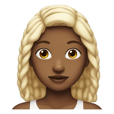 Girl with white front strands sticker