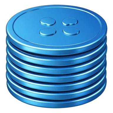 blue stack of coins sticker