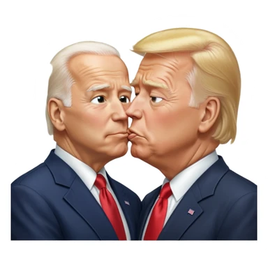 Biden kissing trump sticker
