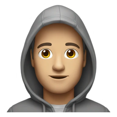 Un homme avec une capuche sticker