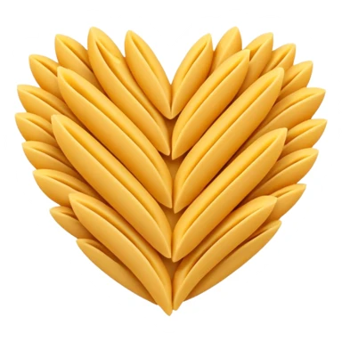 heart made from penne pasta sticker
