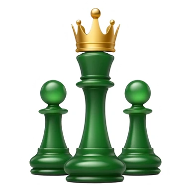 green chess piece queen sticker