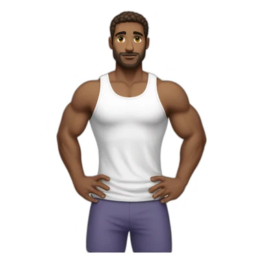 retro gym clothes for white man sticker
