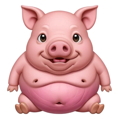 pig with a big stomach sticker